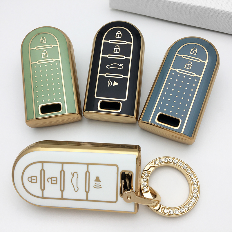 Online shop wholesale soft tpu silicone shockproof car key case fob cover shell for peruduo smart ca