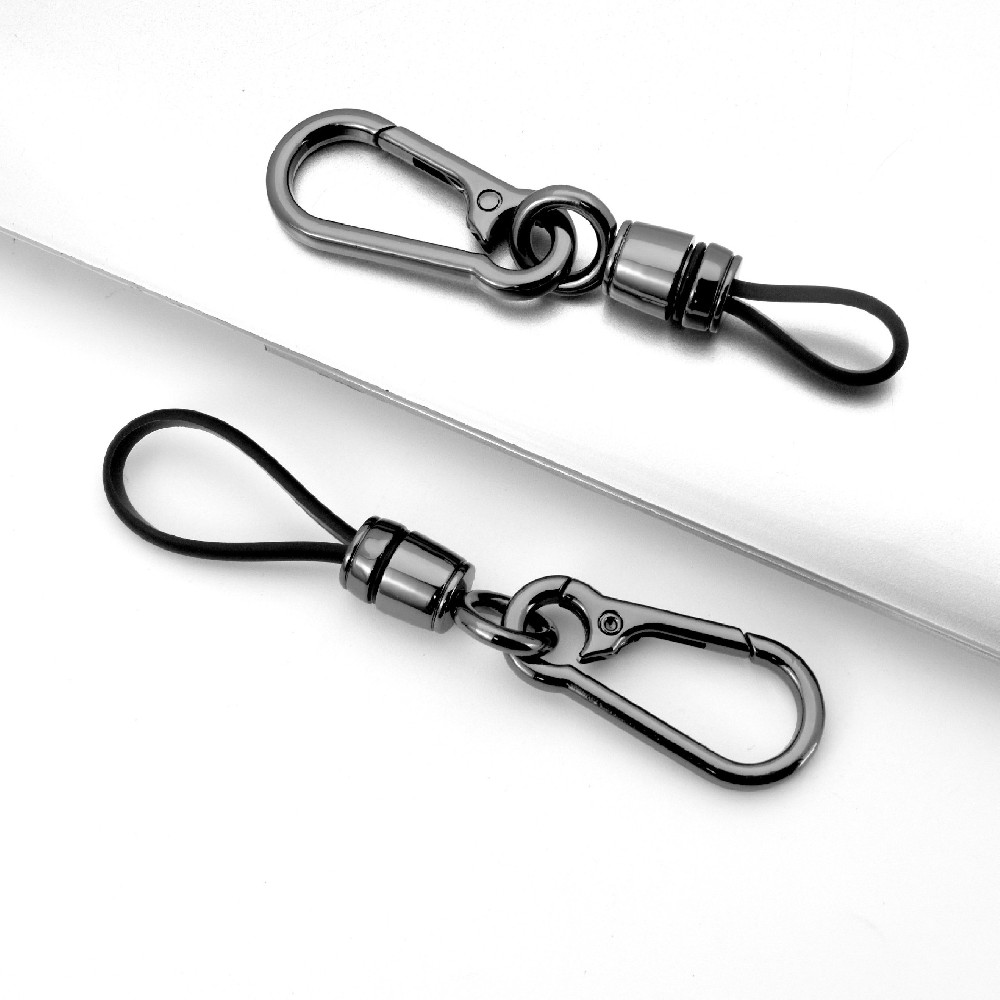 Simple design megnetic retractable zinc alloy key chain ring holder for car key