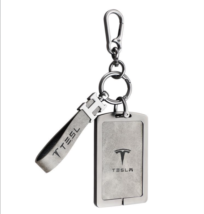 Slime card shape zinc alloy leather car remote key fob cover case shell