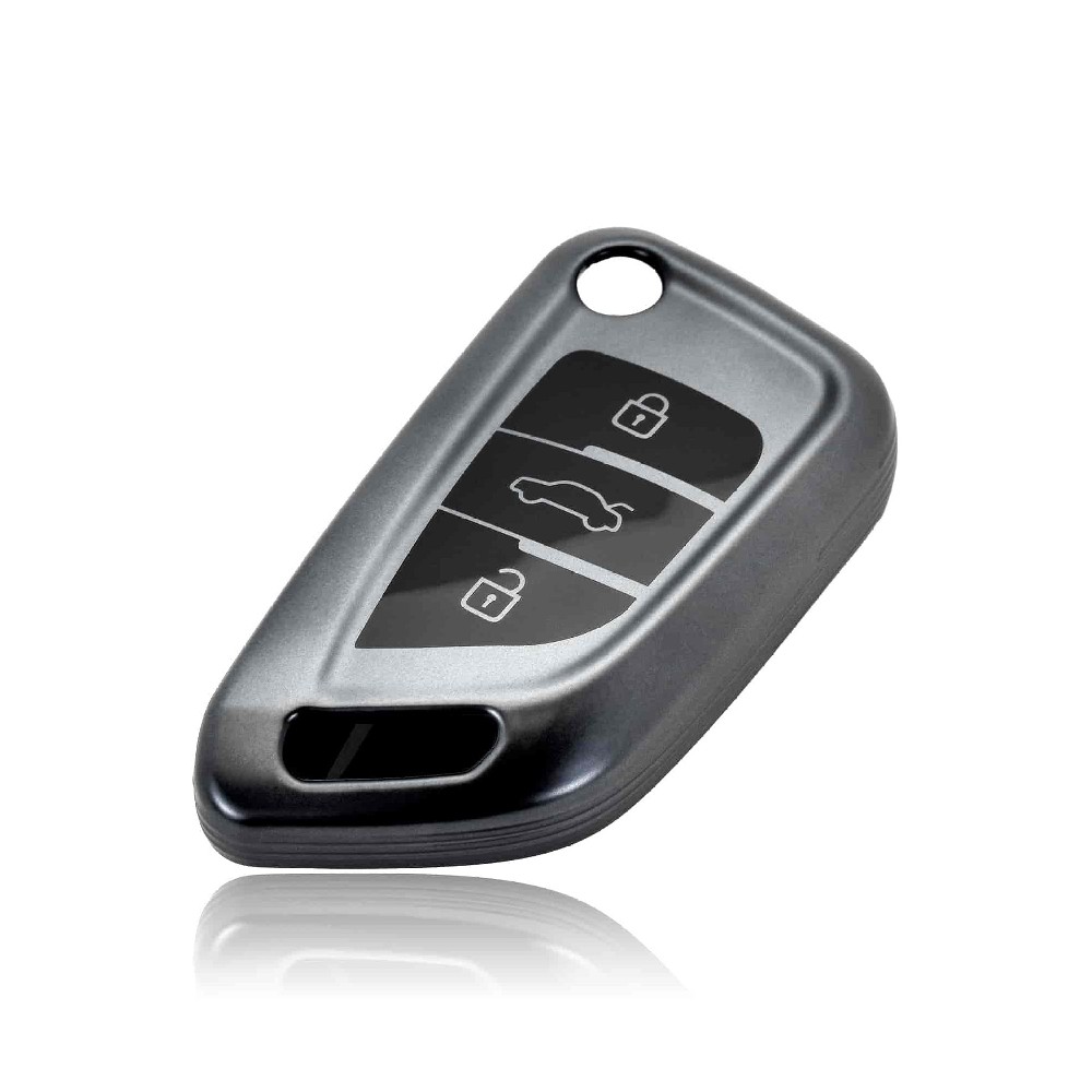 DM Car Key Fob Folding Cover For Xhorse TPU Matte Gunmetal Car Key Case Protection Cover Fit car key