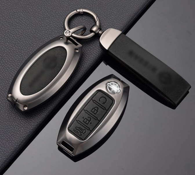 Wholesale metal metallic leather car key cover nissan altima juke x-trail teana patrol