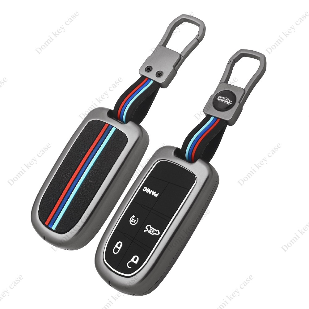Jeep Cherokee Dodge zinc alloy aluminium silicone car remote key fob cover case