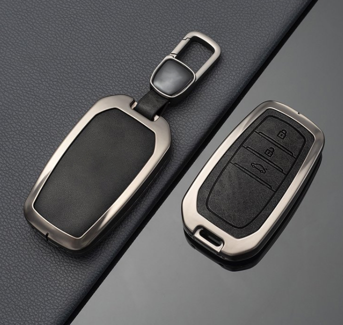 Premium zinc alumunium leather for toyota rav 4 land cruser crown corola car key case cover