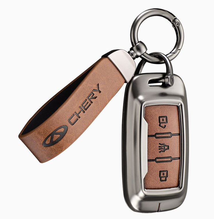 High Quality Zink Alloy Metal Leather Car Key case Cover Shell Hangers for Chery Jetour X70