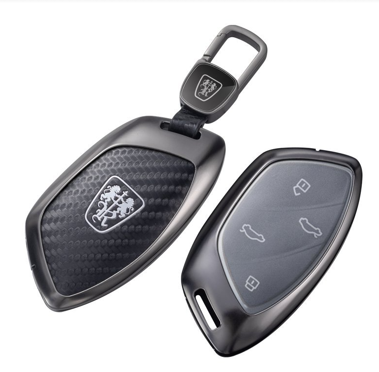 Roewe MG one Hector zinc alloy leather car smart key case cover fob shell protector