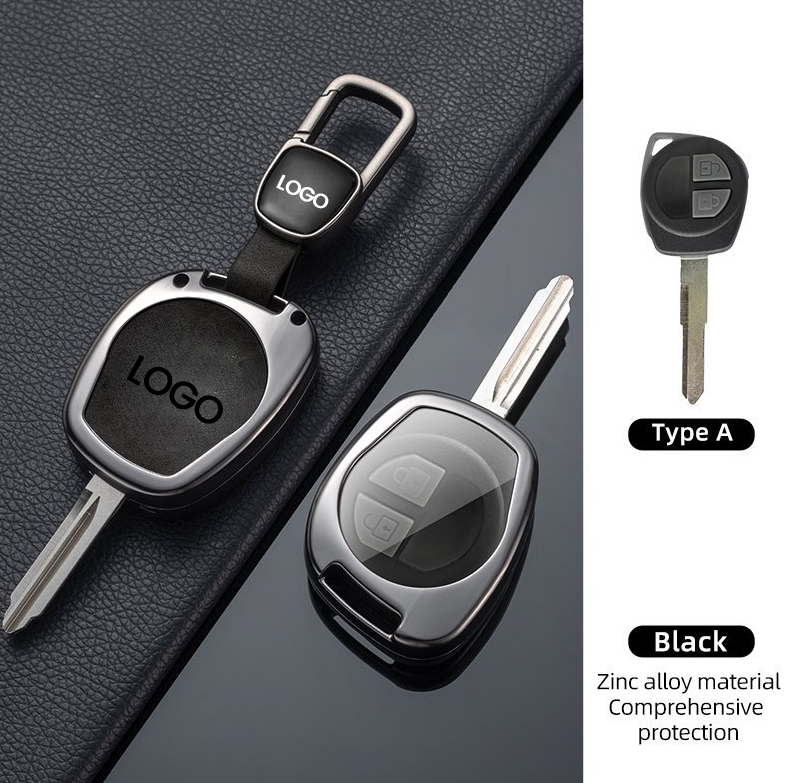 Wholesale high quality for suzuki swift car remote key case fob metal leather