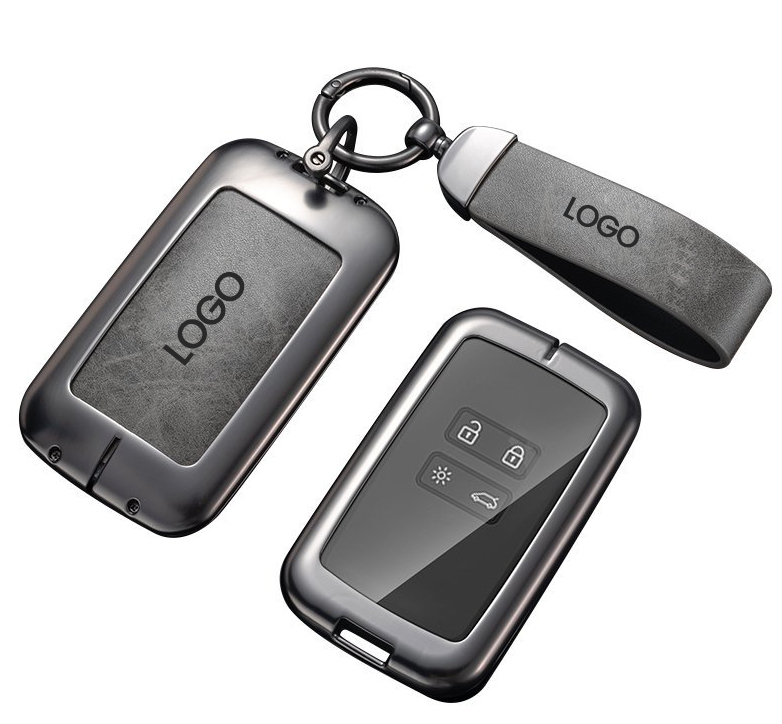 Low MOQ high quality metal leather Renault koleos SM6 car remote control key case cocver fob