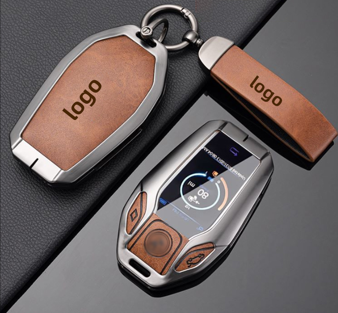 BMW X1 X3 X5 x6 X7 zinc alloy PU leather car remote key fob cover case protector