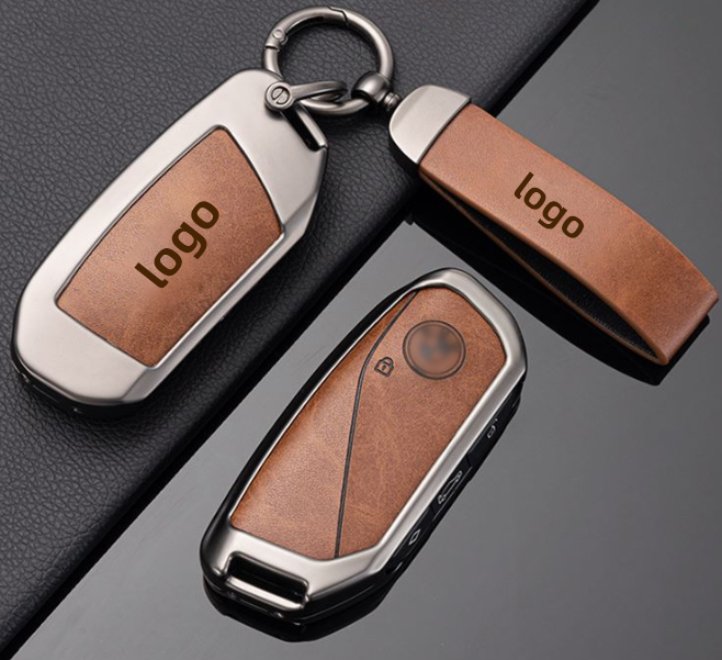 Hot selling metal zinc alloy leather key cover for car key BMW X7 i7/ix