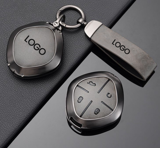 Wholesale metal zinc alloy leather for Jetour dashing idm car smart key case cover shell fob