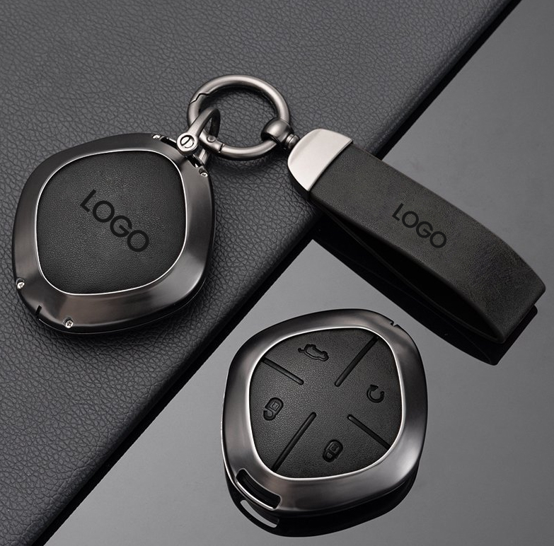 Wholesale Jetour X70 aluminum zinc alloy leather car key remote cover case
