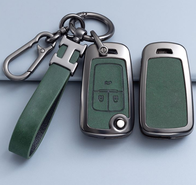Buick Excelle GT Regal Lacrosse GL8 aluminium alloy PU leather car remote key fob cover case