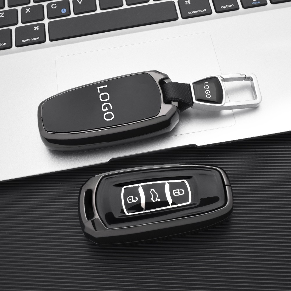 DM Metal TPU Car Key Case Cover with Keychain for Geely Emgrand GL GS Vision SUV Bo Yue Bo Rui Remot
