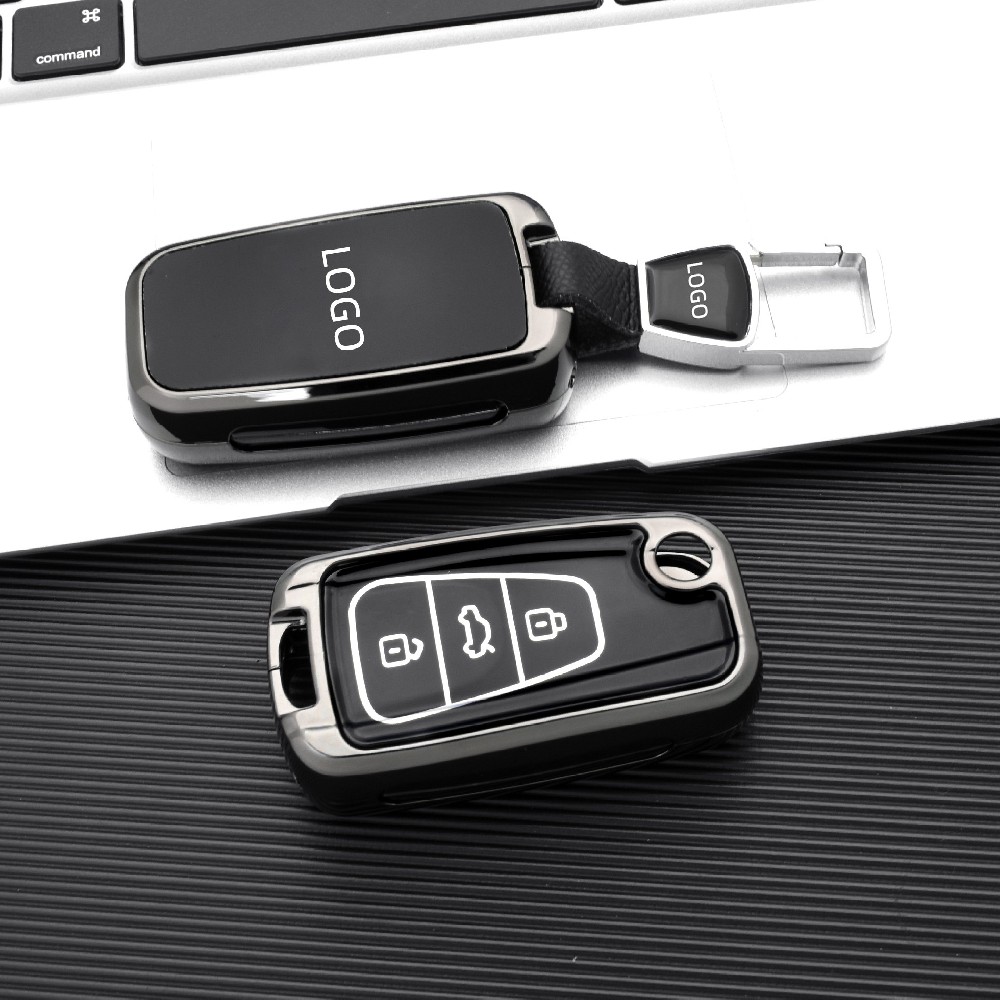 DM Premium Design Soft Silver Car Key case TPU Car Key Cover for MG