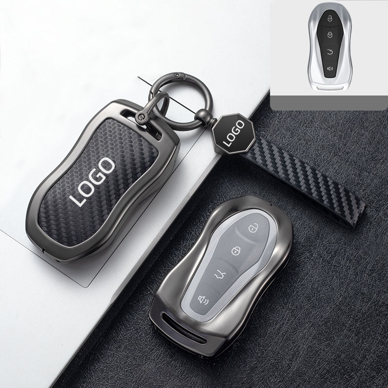 DM Zinc Alloy Car Key Case Cover Shell Holder Fob For Xpeng Xiaopeng P5 P7 G9 G3i Smart 4Buttons Pro
