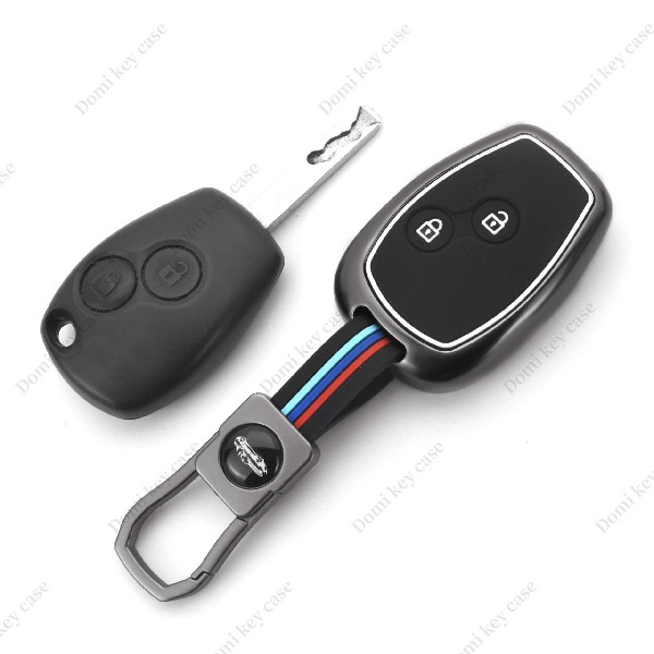 Fashion luxury zinc alloy alumium silicone renault car remote key cover case protector