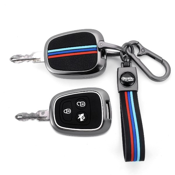 Low MOQ zinc alloy metal shockproof silicone car remote key case cover fob protector Peugeot