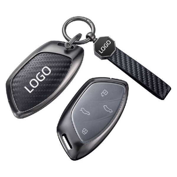 Roewe MG one Hector zinc alloy leather car smart key case cover fob shell protector